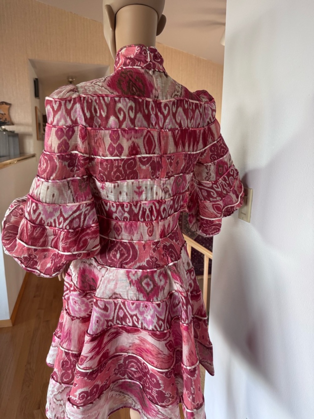 Zimmermann Wavelength Spliced Print Mini Dress Size AU 1 (US 4-6) Small. - Picture 9 of 16